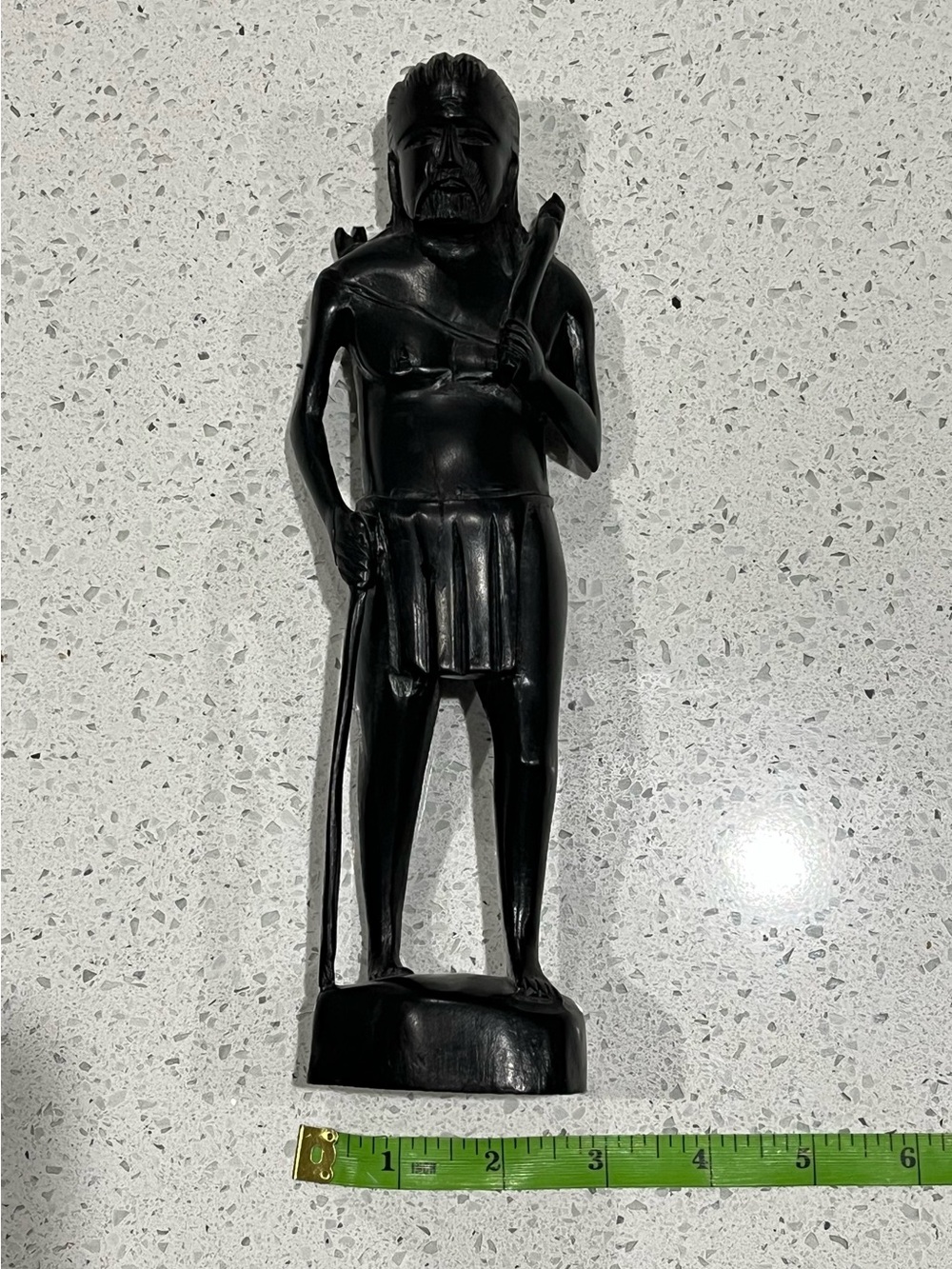 Mid 20th Century Filipino Ebony Hand Carved Wood Carving, Native Hunter/Gatherer - Picture 13 of 13